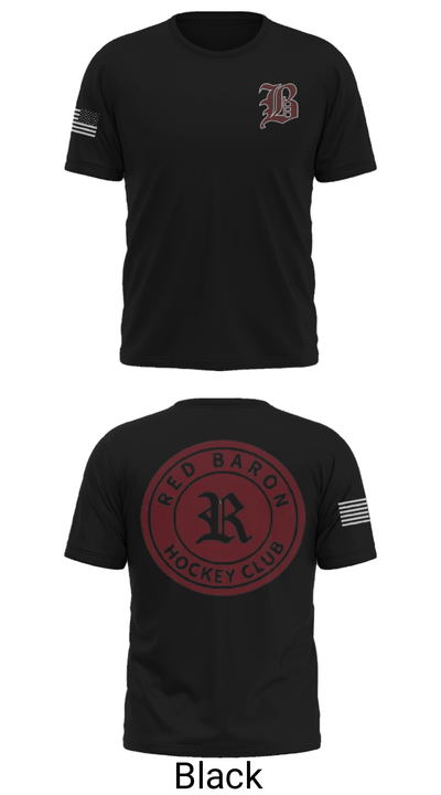 Red Baron Hockey Club 64840347 Short Sleeve Performance Shirt - 12
