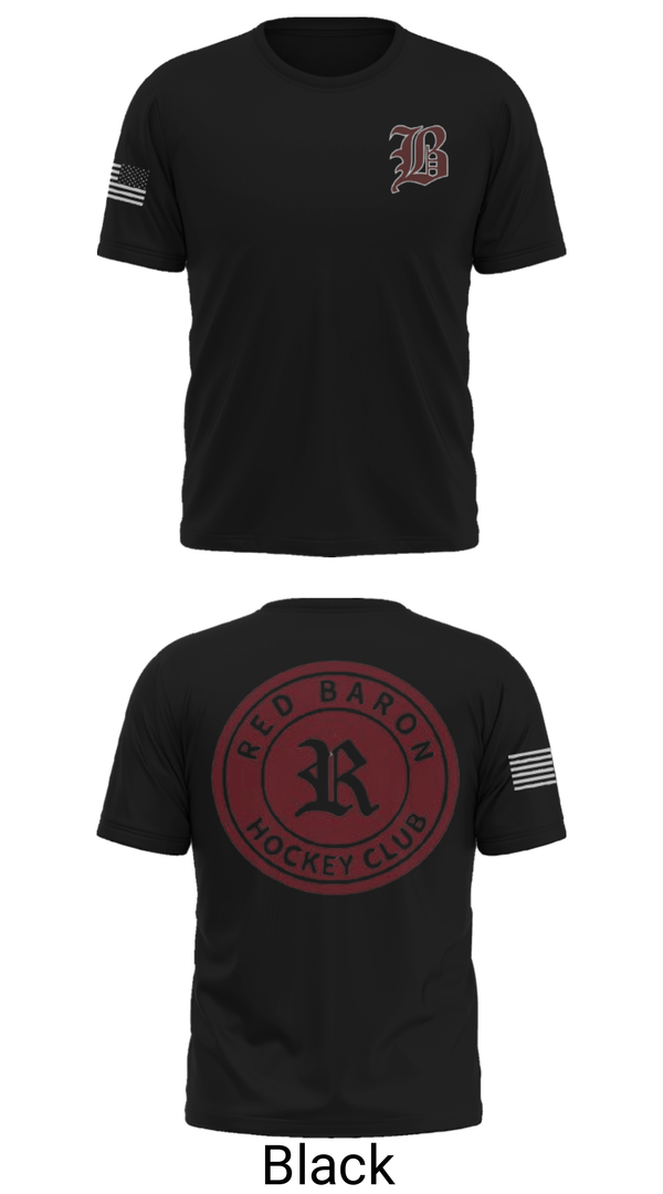 Short Sleeve Performance Shirt, Red Baron Hockey Club, Ice Hockey, Teamtime, Team time, sublimation, custom sports apparel, team uniforms, spirit wear, spiritwear, sports uniforms, custom shirts, team store, custom team store, fundraiser sports, apparel fundraiser