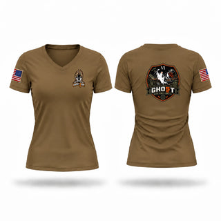Womens Short Sleeve Vneck Shirt, 6 POB, 10 special forces group ( airborne), Army, Teamtime, Team time, sublimation, custom sports apparel, team uniforms, spirit wear, spiritwear, sports uniforms, custom shirts, team store, custom team store, fundraiser sports, apparel fundraiser