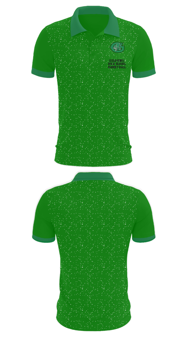 Short Sleeve Performance Polo, Gold-Burg High School Basketball, Women's Basketball, Teamtime, Team time, sublimation, custom sports apparel, team uniforms, spirit wear, spiritwear, sports uniforms, custom shirts, team store, custom team store, fundraiser sports, apparel fundraiser