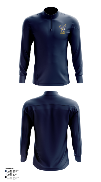 Barrington High School Gymnastics 6144044 Quarter Zip Jacket - 22
