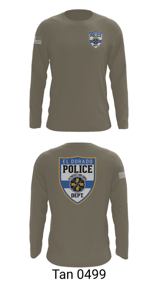 Long Sleeve Performance Shirt, El dorado Police Department, Police, Teamtime, Team time, sublimation, custom sports apparel, team uniforms, spirit wear, spiritwear, sports uniforms, custom shirts, team store, custom team store, fundraiser sports, apparel fundraiser