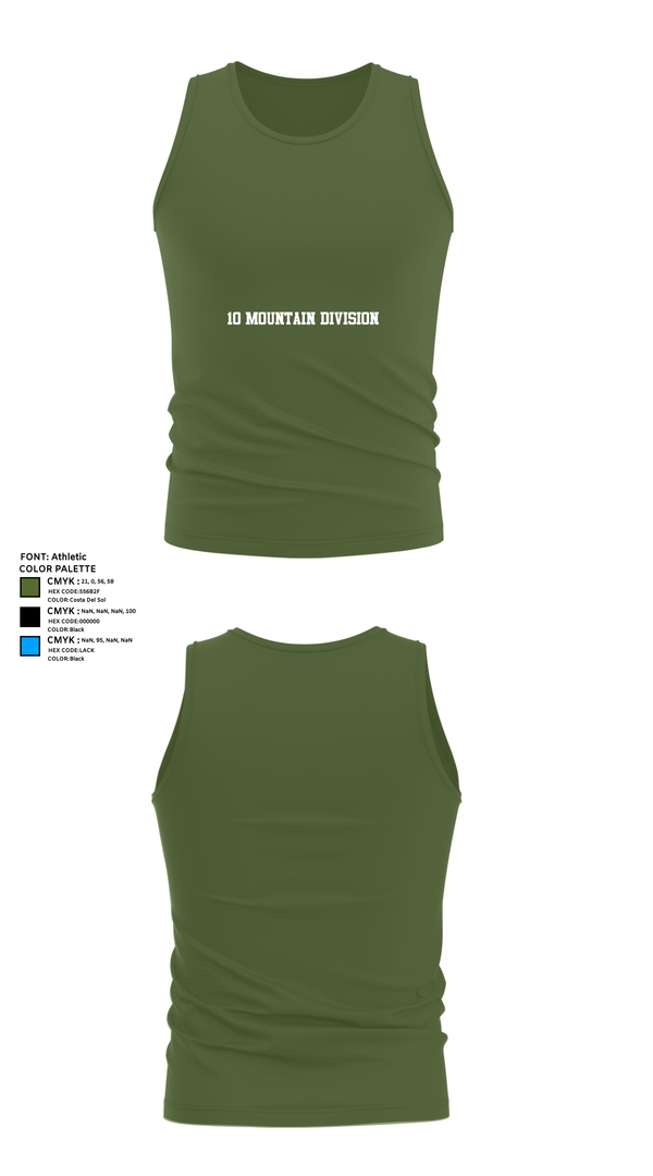 Tank Top, 10 Mountain Division, , Teamtime, Team time, sublimation, custom sports apparel, team uniforms, spirit wear, spiritwear, sports uniforms, custom shirts, team store, custom team store, fundraiser sports, apparel fundraiser