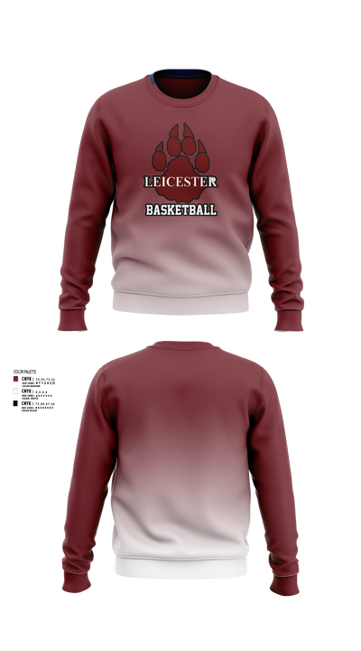 Leicester High School Basketball 1950445 Crew Neck Sweatshirt - 5 (1)