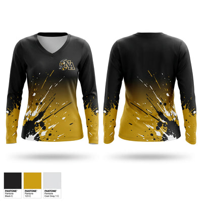 North Augusta High School Wrestling Women's Long Sleeve V-neck Shirt - 1
