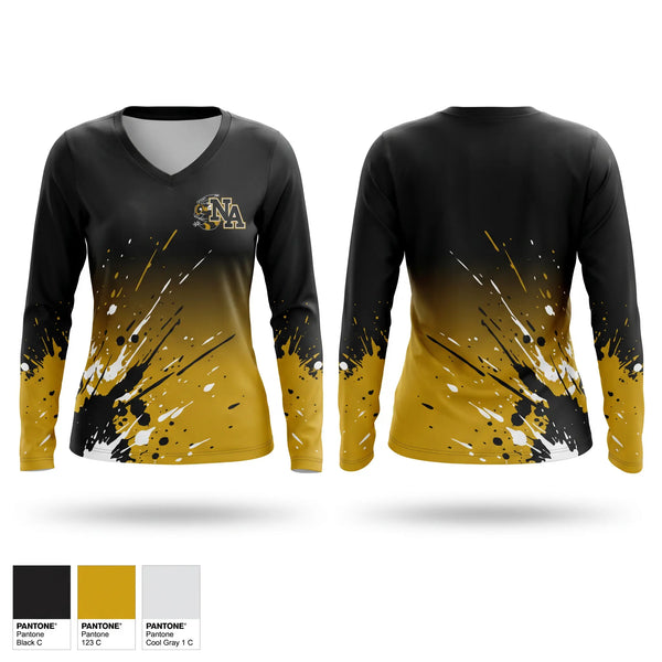 Womens Long Sleeve Vneck Shirt, North Augusta High School Wrestling, Wrestling, Teamtime, Team time, sublimation, custom sports apparel, team uniforms, spirit wear, spiritwear, sports uniforms, custom shirts, team store, custom team store, fundraiser sports, apparel fundraiser