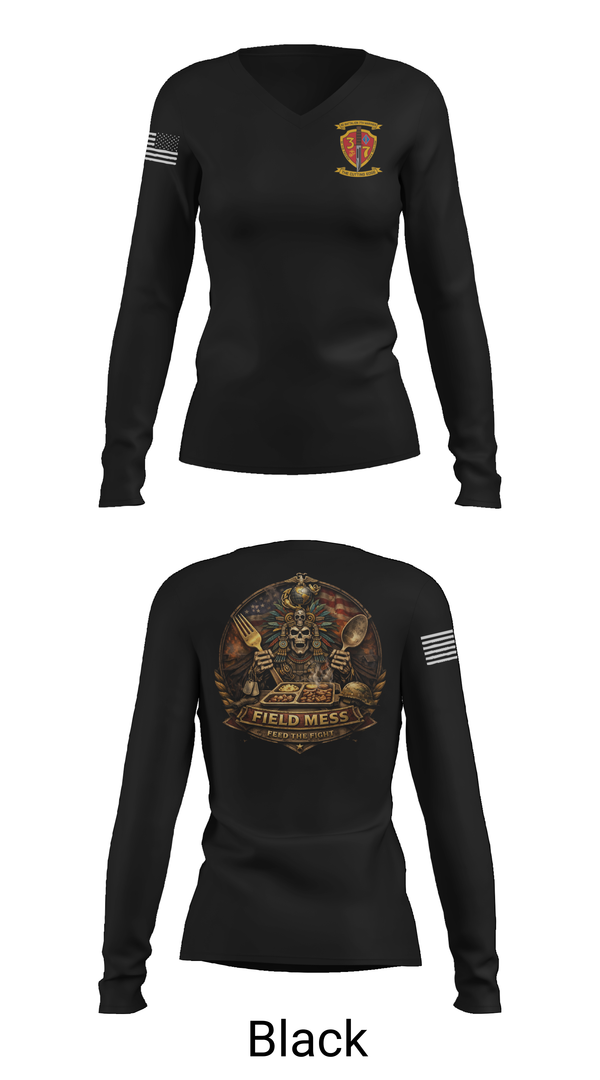 Womens Long Sleeve Vneck Shirt, V37, Marines, Teamtime, Team time, sublimation, custom sports apparel, team uniforms, spirit wear, spiritwear, sports uniforms, custom shirts, team store, custom team store, fundraiser sports, apparel fundraiser