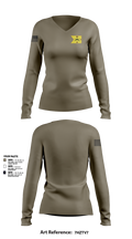 E1-81 AR BDE 50665632 Women's Long Sleeve V-neck Shirt - 103