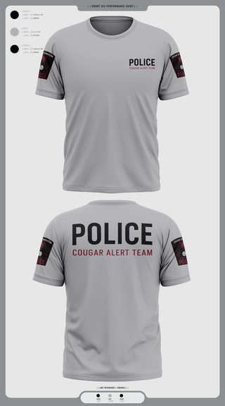 Short Sleeve Performance Shirt, Cougar Alert Team 1, Police, Teamtime, Team time, sublimation, custom sports apparel, team uniforms, spirit wear, spiritwear, sports uniforms, custom shirts, team store, custom team store, fundraiser sports, apparel fundraiser