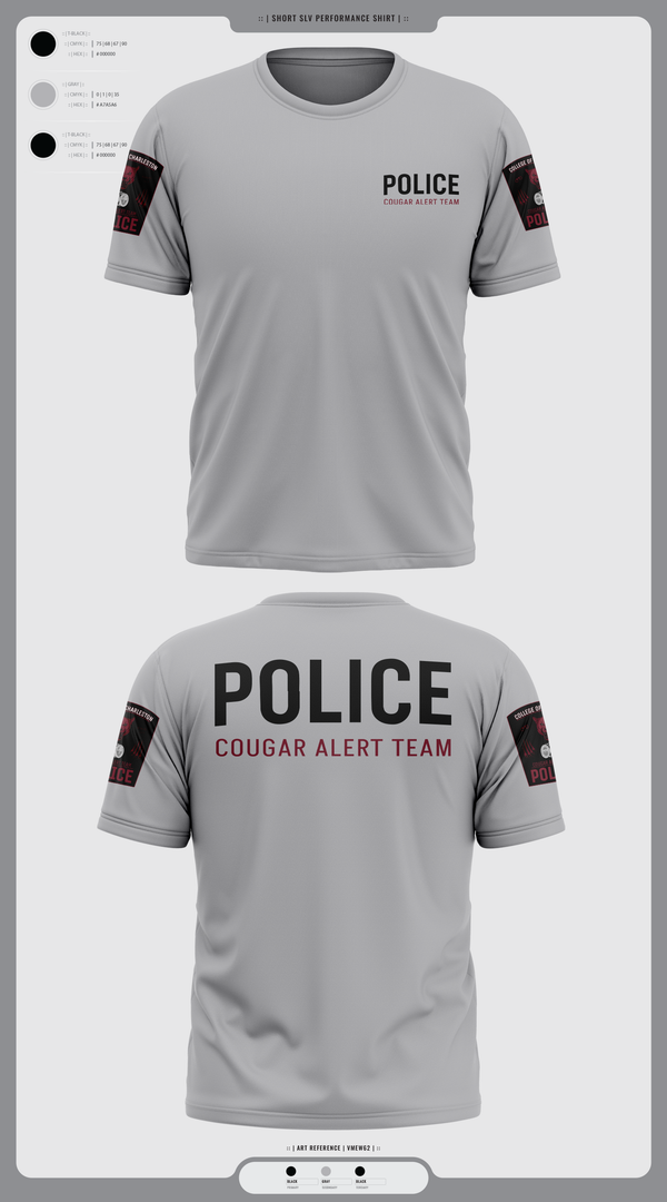 Short Sleeve Performance Shirt, Cougar Alert Team 1, Police, Teamtime, Team time, sublimation, custom sports apparel, team uniforms, spirit wear, spiritwear, sports uniforms, custom shirts, team store, custom team store, fundraiser sports, apparel fundraiser