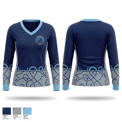 PMA-230 Women's Long Sleeve V-neck Shirt - 1