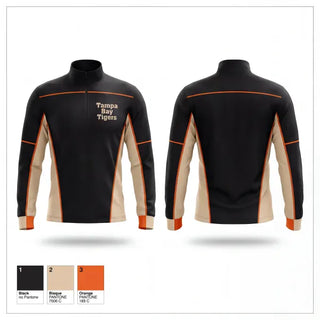 Quarter Zip Jacket, Tampa Bay Tigers, Baseball, Teamtime, Team time, sublimation, custom sports apparel, team uniforms, spirit wear, spiritwear, sports uniforms, custom shirts, team store, custom team store, fundraiser sports, apparel fundraiser