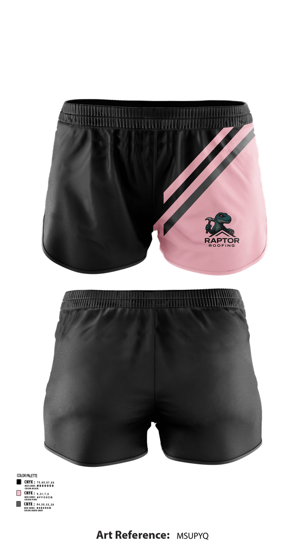 Womens Shorts, Raptor Roofing, , Teamtime, Team time, sublimation, custom sports apparel, team uniforms, spirit wear, spiritwear, sports uniforms, custom shirts, team store, custom team store, fundraiser sports, apparel fundraiser
