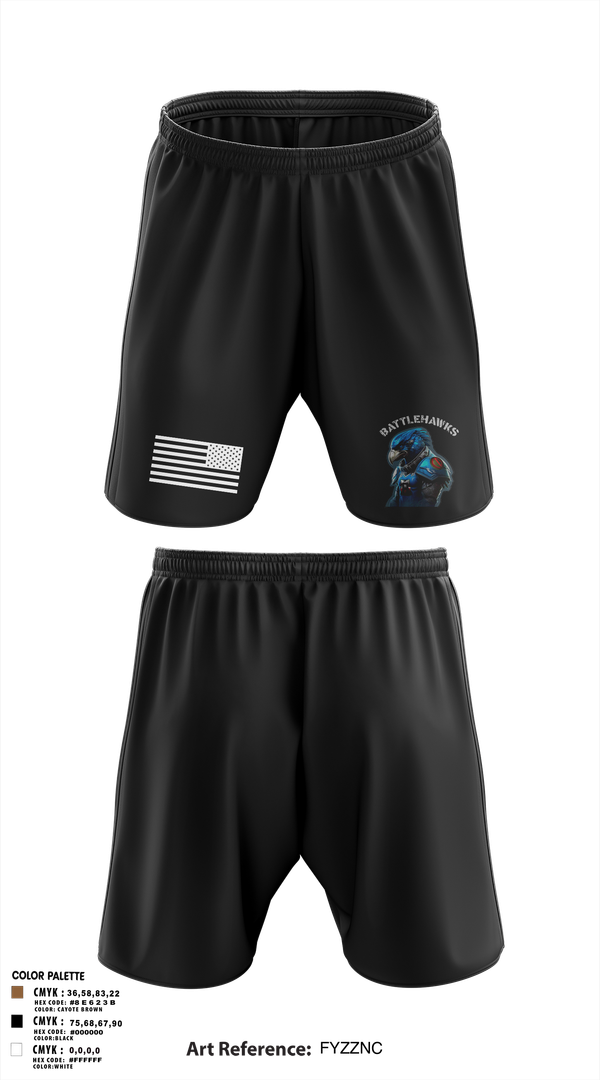 Athletic Shorts With Pockets, Battlehawks, , Teamtime, Team time, sublimation, custom sports apparel, team uniforms, spirit wear, spiritwear, sports uniforms, custom shirts, team store, custom team store, fundraiser sports, apparel fundraiser
