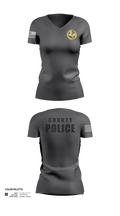 Nueces County Constable PCT4 30073114 Women's Short Sleeve V-neck Shirt - 22