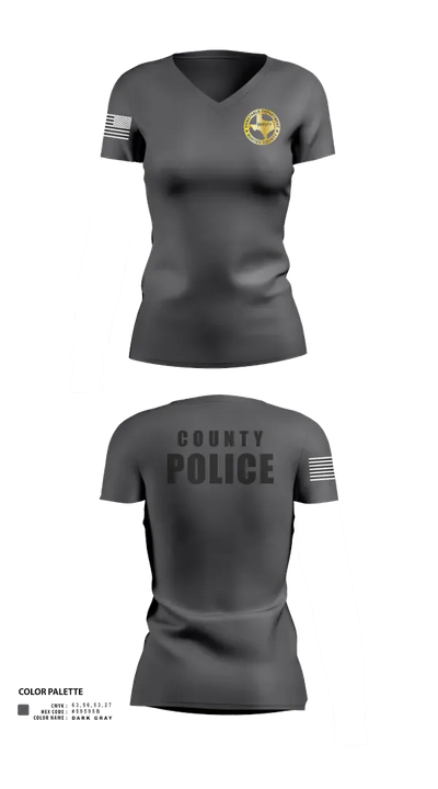 Nueces County Constable PCT4 30073114 Women's Short Sleeve V-neck Shirt - 22