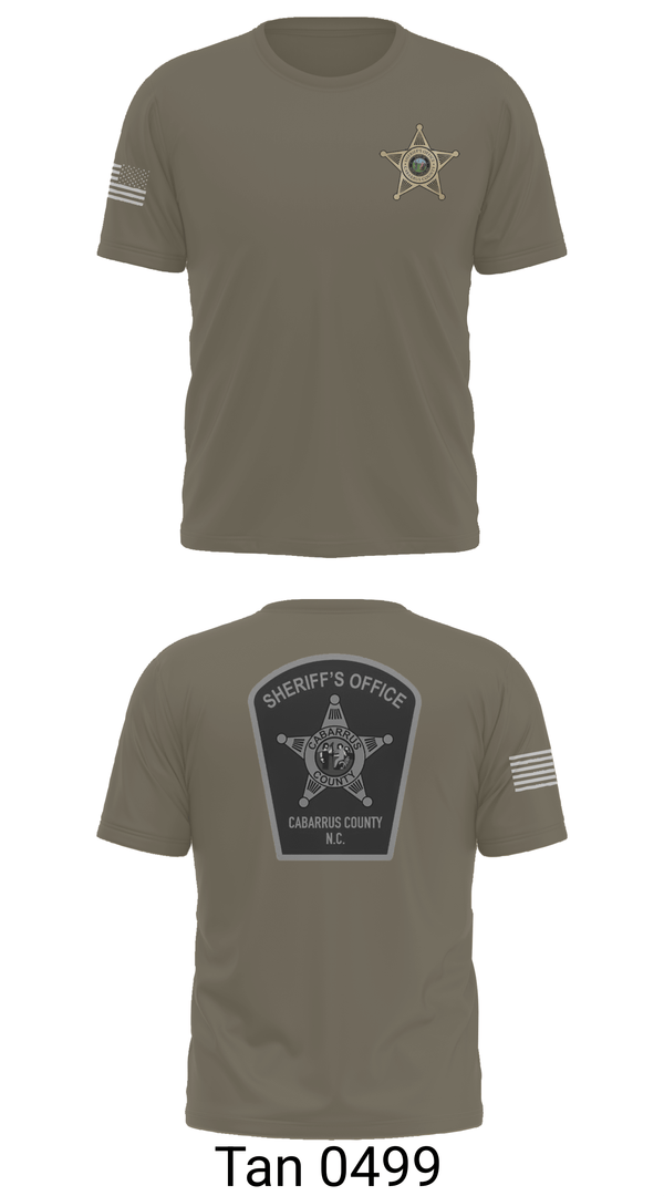 Cabarrus County Sheriffs Office 78244675 Old School Cotton Feel Shirt - 8