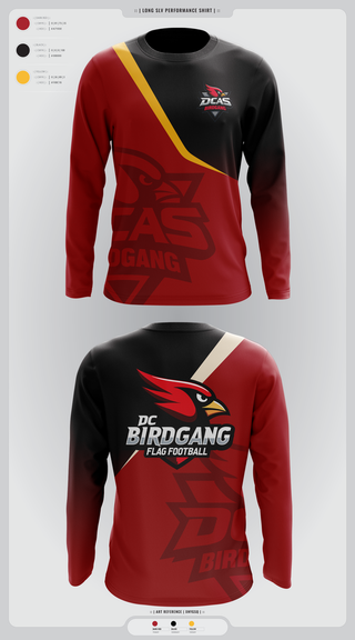 Long Sleeve Performance Shirt, Derby City Birdgang, , Teamtime, Team time, sublimation, custom sports apparel, team uniforms, spirit wear, spiritwear, sports uniforms, custom shirts, team store, custom team store, fundraiser sports, apparel fundraiser