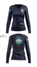 Winthrop Police Department Women's Long Sleeve V-neck Shirt - 21