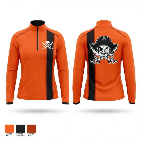 Quarter Zip Jacket, PIRATES, Bowling, Teamtime, Team time, sublimation, custom sports apparel, team uniforms, spirit wear, spiritwear, sports uniforms, custom shirts, team store, custom team store, fundraiser sports, apparel fundraiser