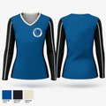 Leavenworth Pioneer Bowling 41451284 Women's Long Sleeve V-neck Shirt - 1