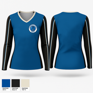 Womens Long Sleeve Vneck Shirt, Leavenworth Pioneer Bowling, Bowling, Teamtime, Team time, sublimation, custom sports apparel, team uniforms, spirit wear, spiritwear, sports uniforms, custom shirts, team store, custom team store, fundraiser sports, apparel fundraiser