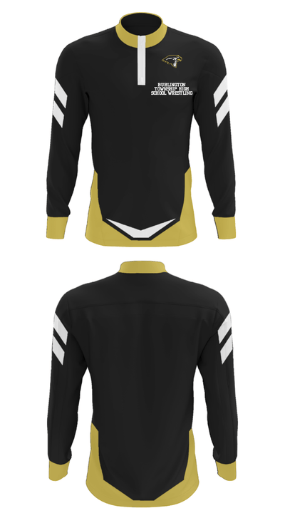Burlington Township High School Wrestling 96364477 Quarter Zip Jacket - 29