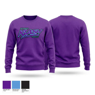 Crew Neck Sweatshirt, Kalamazoo Klash, Softball, Teamtime, Team time, sublimation, custom sports apparel, team uniforms, spirit wear, spiritwear, sports uniforms, custom shirts, team store, custom team store, fundraiser sports, apparel fundraiser