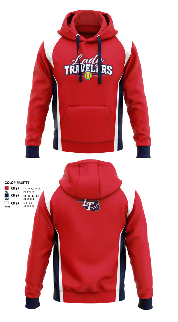 Hoodie, Lady Travelers, Softball, Teamtime, Team time, sublimation, custom sports apparel, team uniforms, spirit wear, spiritwear, sports uniforms, custom shirts, team store, custom team store, fundraiser sports, apparel fundraiser