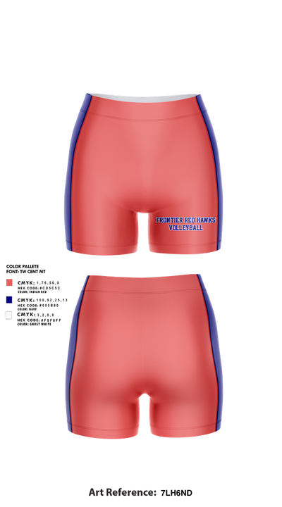 Frontier Red Hawks 40664467 Women's Shorts - 1