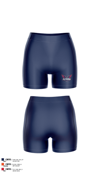 Womens Compression Shorts, Heartland Flyers, Track & Field, Teamtime, Team time, sublimation, custom sports apparel, team uniforms, spirit wear, spiritwear, sports uniforms, custom shirts, team store, custom team store, fundraiser sports, apparel fundraiser