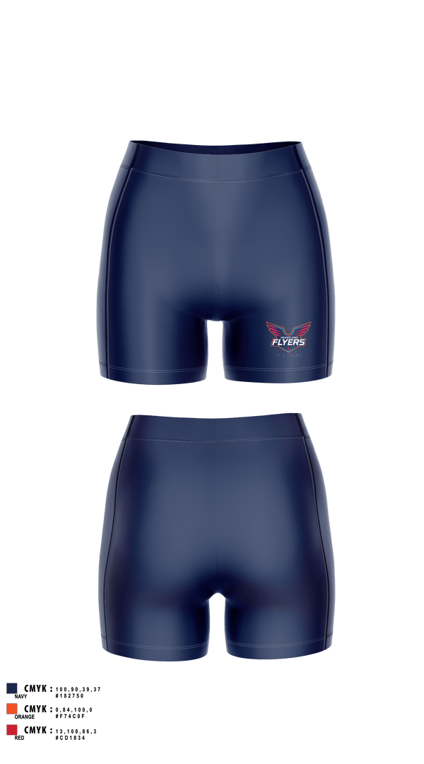 Womens Compression Shorts, Heartland Flyers, Track & Field, Teamtime, Team time, sublimation, custom sports apparel, team uniforms, spirit wear, spiritwear, sports uniforms, custom shirts, team store, custom team store, fundraiser sports, apparel fundraiser