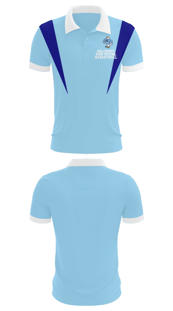 Short Sleeve Performance Polo, Hillcrest High School Basketball, Men's Basketball, Teamtime, Team time, sublimation, custom sports apparel, team uniforms, spirit wear, spiritwear, sports uniforms, custom shirts, team store, custom team store, fundraiser sports, apparel fundraiser