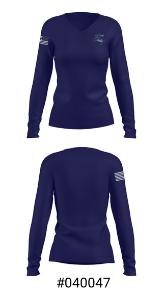 Women's Long Sleeve Vneck Shirt, Parkersburg Catholic High School, Spirit Store, Teamtime, Team time, sublimation, custom sports apparel, team uniforms, spirit wear, spiritwear, sports uniforms, custom shirts, team store, custom team store, fundraiser sports, apparel fundraiser