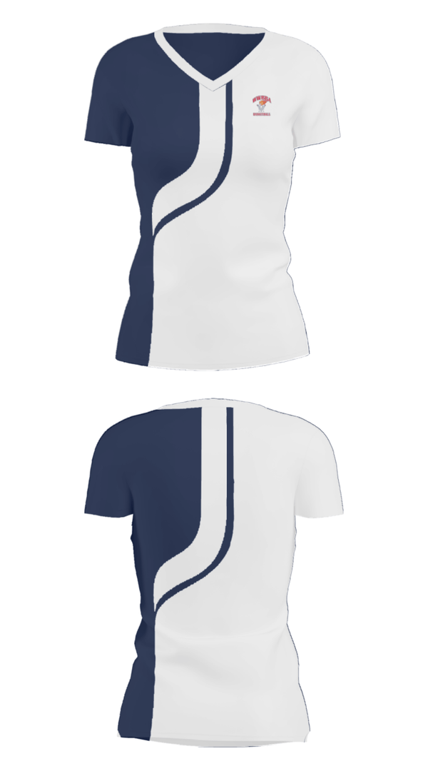 Women's Short Sleeve Vneck Shirt, Warrington Warwick Boys Basketball Association, Men's Basketball, Teamtime, Team time, sublimation, custom sports apparel, team uniforms, spirit wear, spiritwear, sports uniforms, custom shirts, team store, custom team store, fundraiser sports, apparel fundraiser