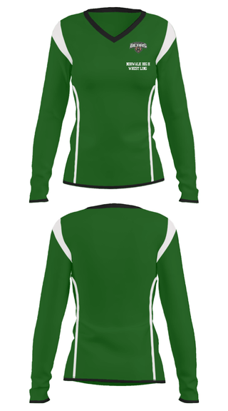 Women's Long Sleeve Vneck Shirt, Norwalk High Wrestling, Wrestling, Teamtime, Team time, sublimation, custom sports apparel, team uniforms, spirit wear, spiritwear, sports uniforms, custom shirts, team store, custom team store, fundraiser sports, apparel fundraiser