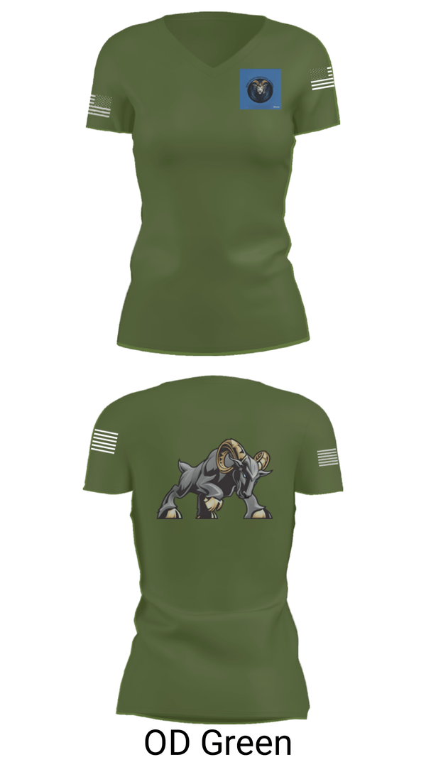 Women's Short Sleeve Vneck Shirt, , Army, Teamtime, Team time, sublimation, custom sports apparel, team uniforms, spirit wear, spiritwear, sports uniforms, custom shirts, team store, custom team store, fundraiser sports, apparel fundraiser