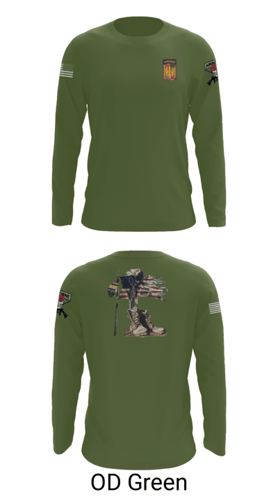 18th FA BDE Airborne 33985132 Long Sleeve Performance Shirt - 27