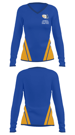 Women's Long Sleeve Vneck Shirt, Sahuarita High School Basketball, Men's Basketball, Teamtime, Team time, sublimation, custom sports apparel, team uniforms, spirit wear, spiritwear, sports uniforms, custom shirts, team store, custom team store, fundraiser sports, apparel fundraiser