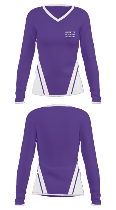 Anacortes High School Wrestling 44140484 Women's Long Sleeve V-neck Shirt - 25