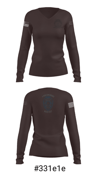 Women's Long Sleeve Vneck Shirt, 2023-B BRC, Police, Teamtime, Team time, sublimation, custom sports apparel, team uniforms, spirit wear, spiritwear, sports uniforms, custom shirts, team store, custom team store, fundraiser sports, apparel fundraiser