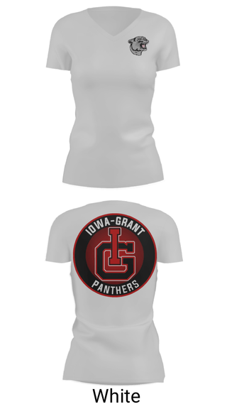 Women's Short Sleeve Vneck Shirt, Iowa-Grant Elementary School, Spirit Store, Teamtime, Team time, sublimation, custom sports apparel, team uniforms, spirit wear, spiritwear, sports uniforms, custom shirts, team store, custom team store, fundraiser sports, apparel fundraiser