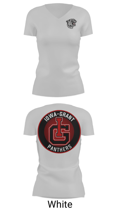 Iowa-Grant Elementary School 94839916 Women's Short Sleeve V-neck Shirt - 7