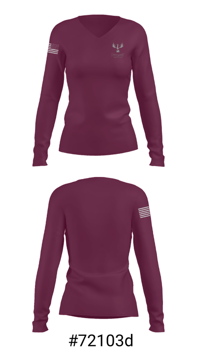 Discovery High School 57440300 Women's Long Sleeve V-neck Shirt - 20