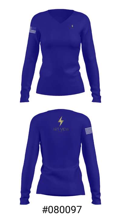 Art view 78673886 Women's Long Sleeve V-neck Shirt - 20