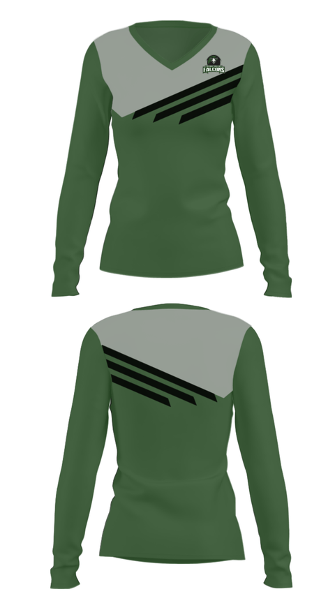 Women's Long Sleeve Vneck Shirt, River Valley High School Swimming, Swimming, Teamtime, Team time, sublimation, custom sports apparel, team uniforms, spirit wear, spiritwear, sports uniforms, custom shirts, team store, custom team store, fundraiser sports, apparel fundraiser