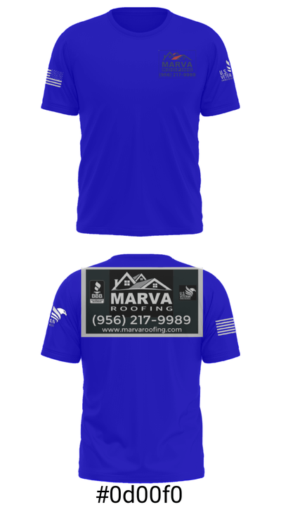 Marva Roofing 1081209 Short Sleeve Performance Shirt - 19