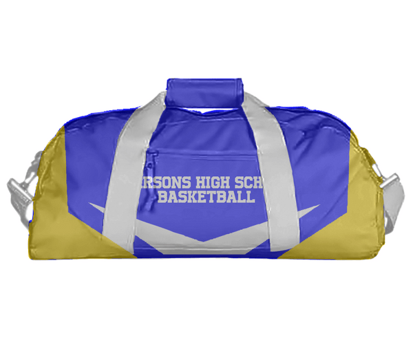 Duffle Bag, Parsons High School Basketball, Men's Basketball, Teamtime, Team time, sublimation, custom sports apparel, team uniforms, spirit wear, spiritwear, sports uniforms, custom shirts, team store, custom team store, fundraiser sports, apparel fundraiser
