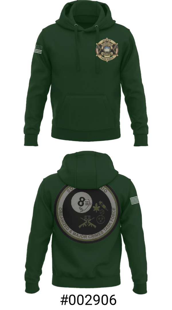 Hoodie, Southern Ohio Organized and Major Crimes Task Force, Police, Teamtime, Team time, sublimation, custom sports apparel, team uniforms, spirit wear, spiritwear, sports uniforms, custom shirts, team store, custom team store, fundraiser sports, apparel fundraiser