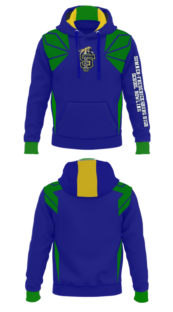 Hoodie, Sumner-Fredericksburg High School Bowling, Bowling, Teamtime, Team time, sublimation, custom sports apparel, team uniforms, spirit wear, spiritwear, sports uniforms, custom shirts, team store, custom team store, fundraiser sports, apparel fundraiser